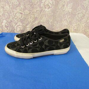 Coach Kalyn Signature C Black Sneakers Womens Size 6B